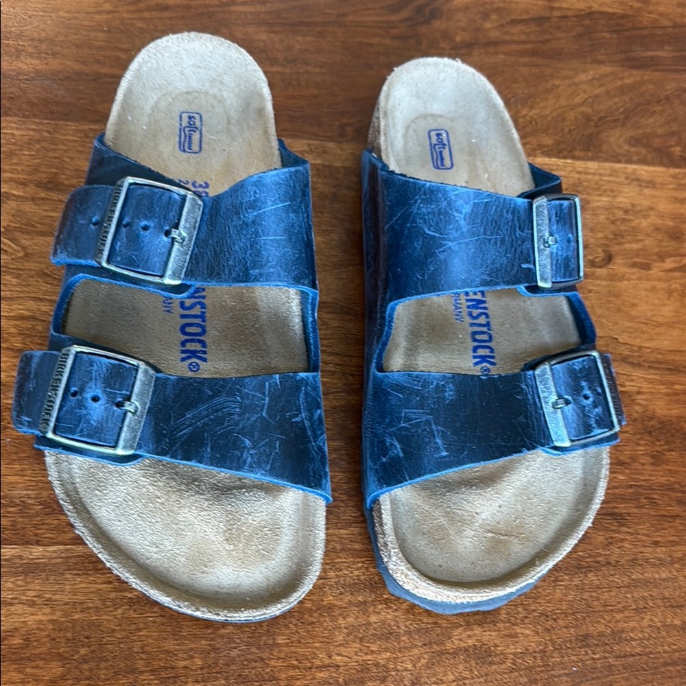 Birkenstock Leg Length Discrepancy Blue Arizona Sandals with Soft Footbed